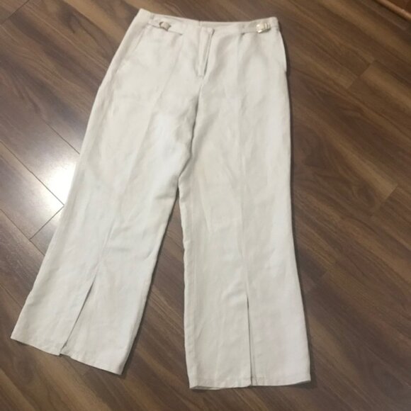 Linen/Rayon wide legs pants, size L , Exelent condition! - Picture 2 of 9